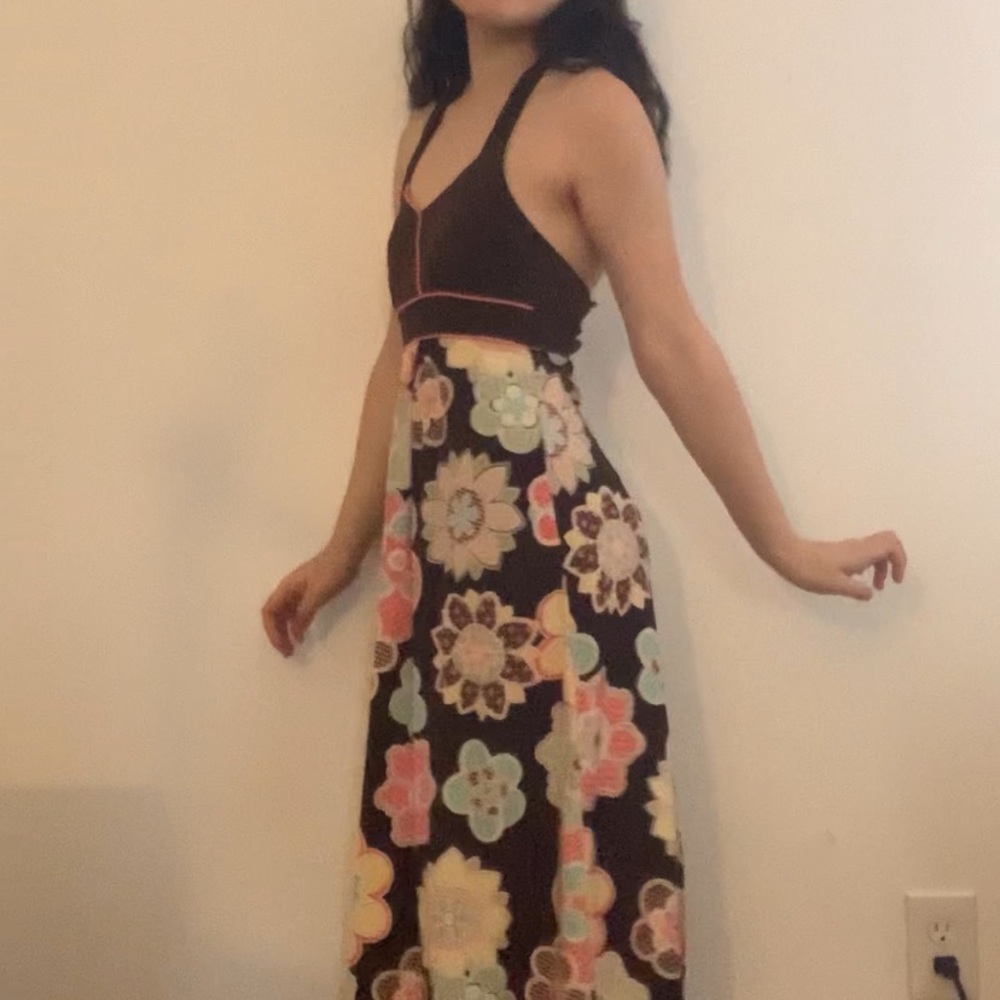 Y2K floral midi dress
